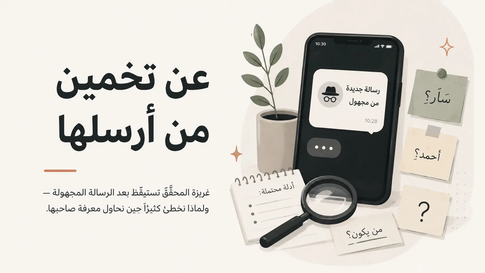 عن تخمين من أرسلها