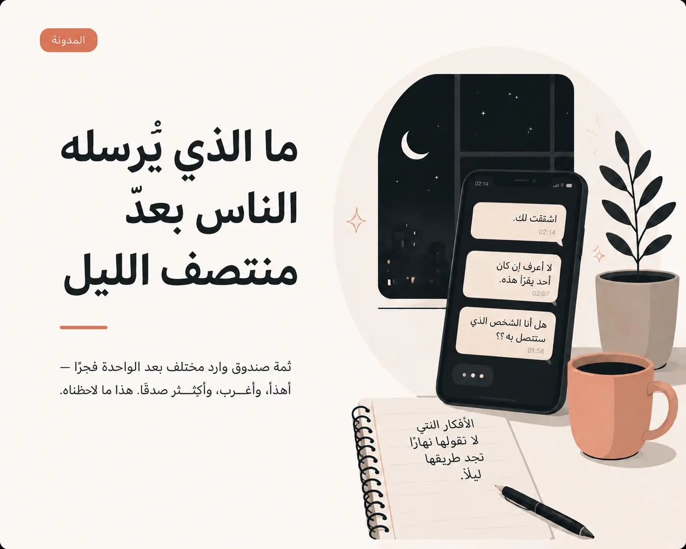 ما الذي يُرسله الناس بعد منتصف الليل